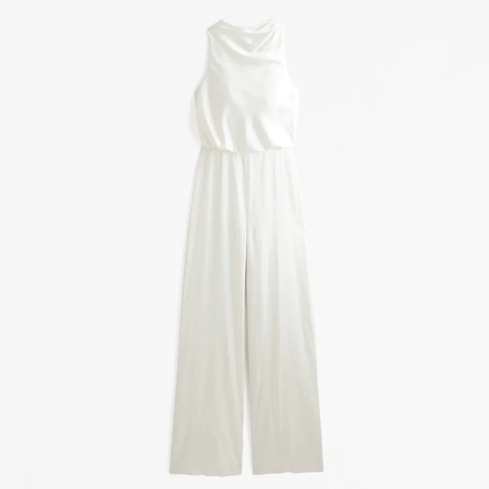 Abercrombie High Neck Draped Jumpsuit Petite XXS - Picture 6 of 6